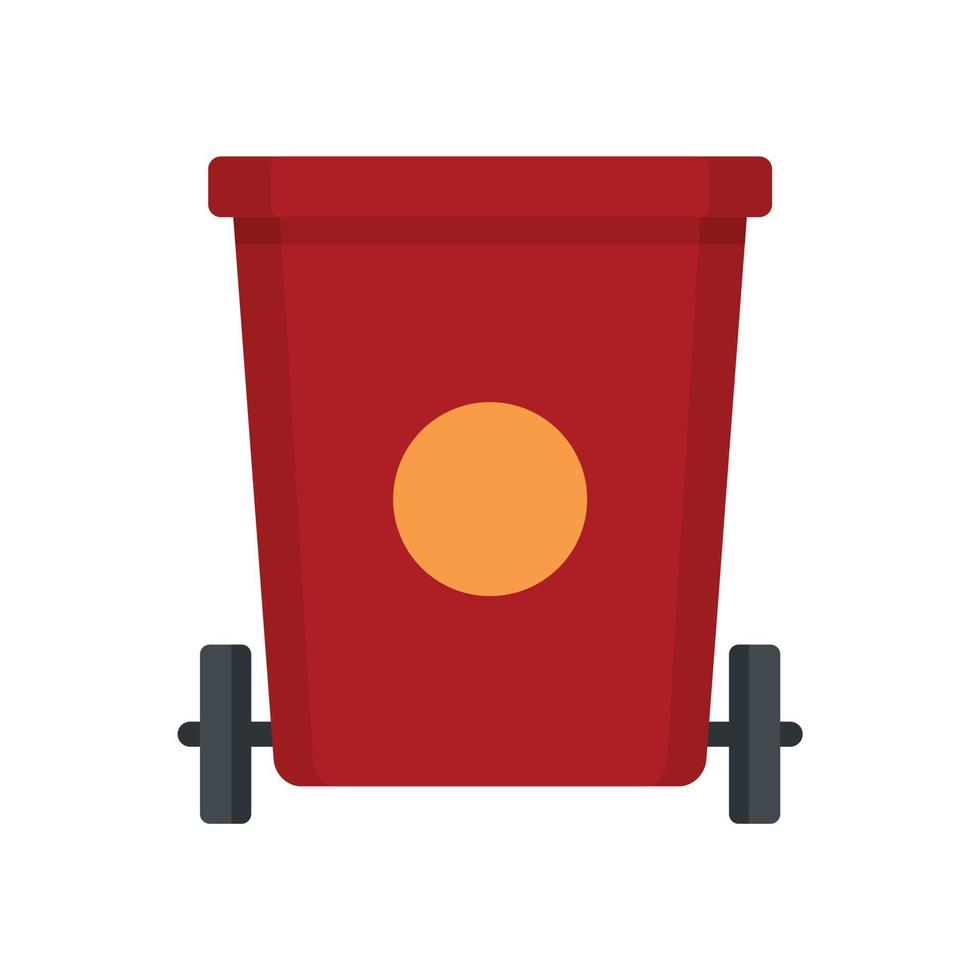 icono de carrito de basura de servicio de habitaciones vector aislado plano