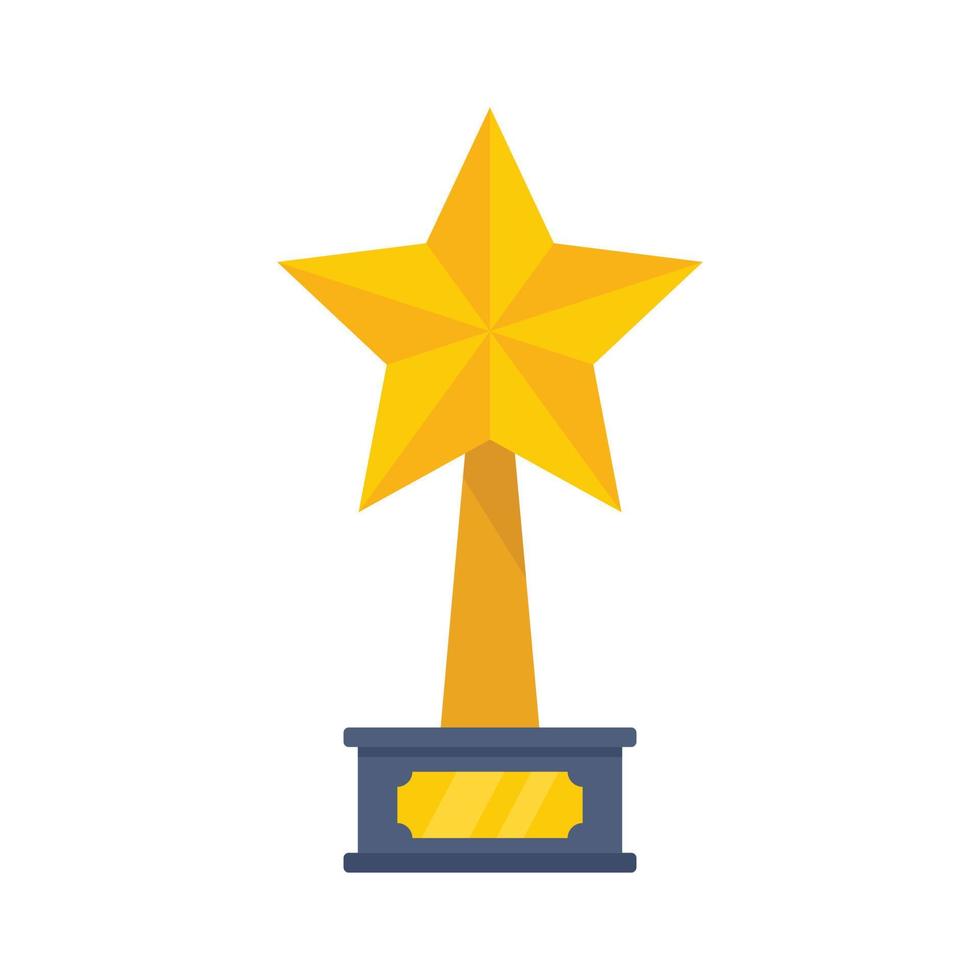 Cinema star trophy icon flat isolated vector