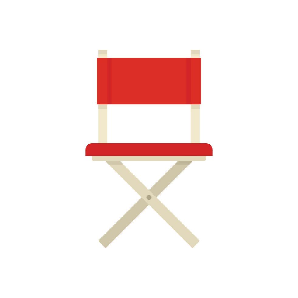 Stage director chair icon flat isolated vector