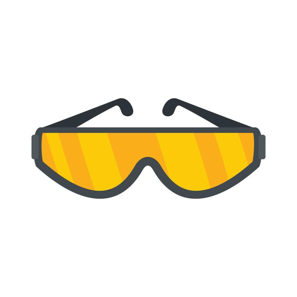 Industrial climber protection glasses icon flat isolated vector