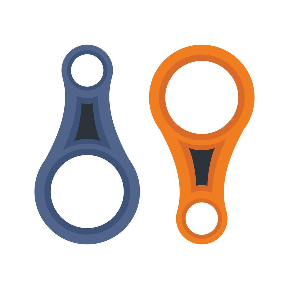 Industrial climber connect tool icon flat isolated vector