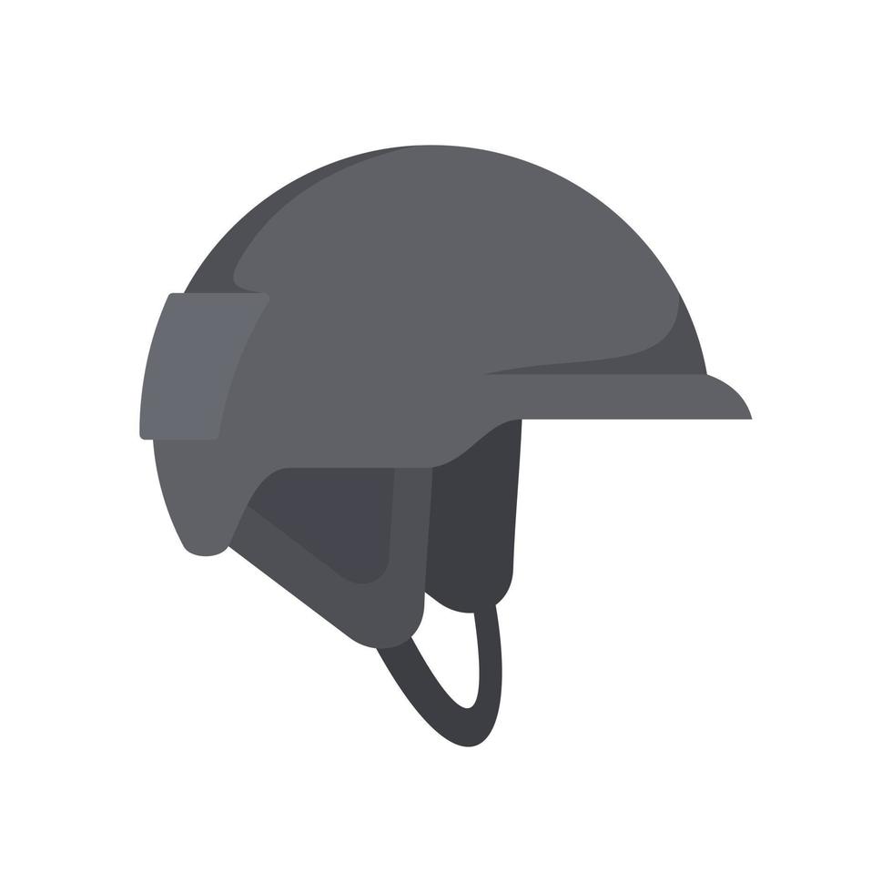 Industrial climber helmet icon flat isolated vector