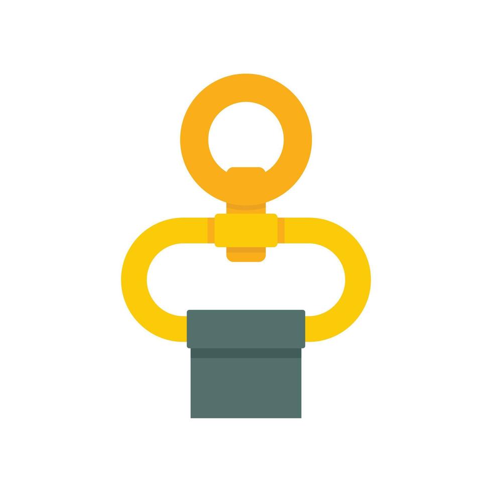 Industrial climber belt ring icon flat isolated vector