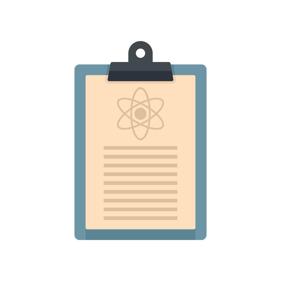 Biophysics clipboard icon flat isolated vector