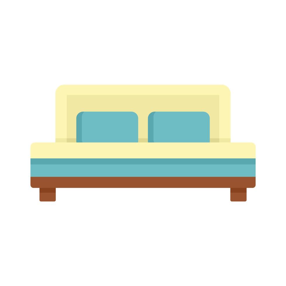 Room service bedroom icon flat isolated vector