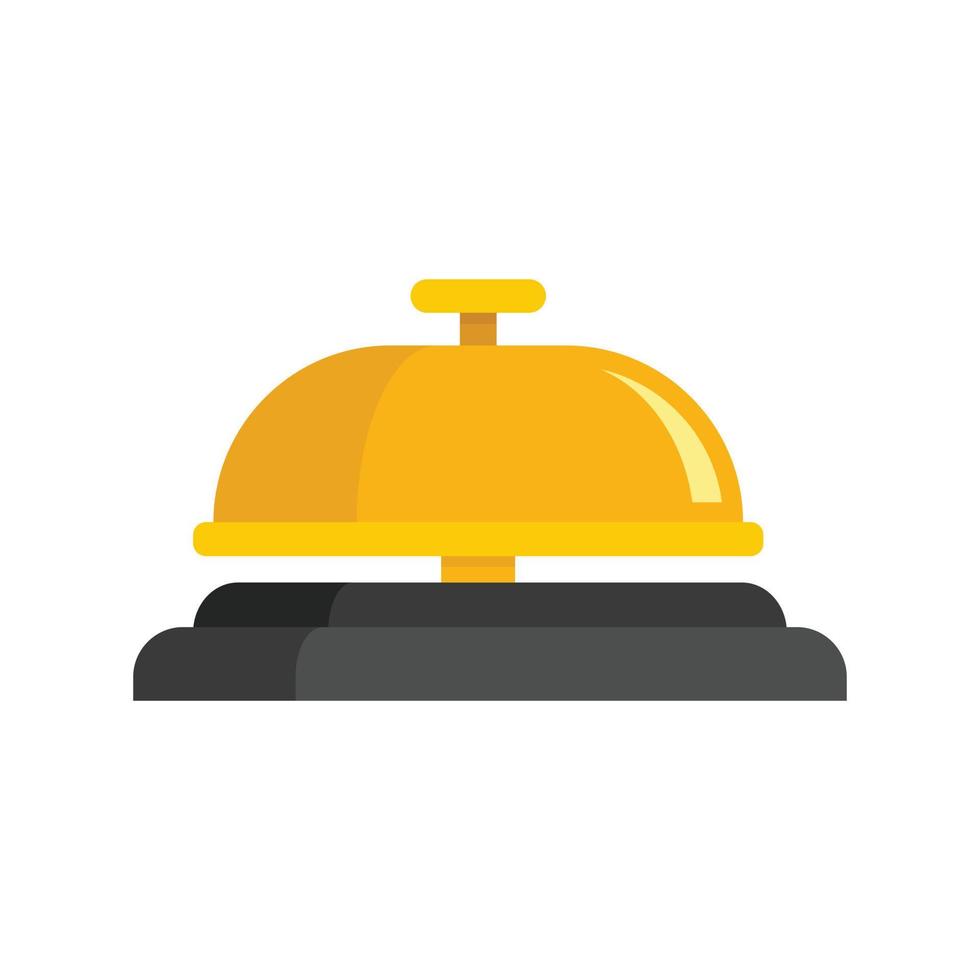 Room service bell icon flat isolated vector