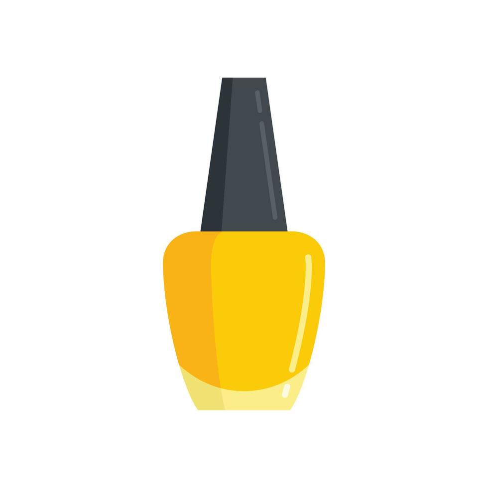 Gold nail polish icon flat isolated vector