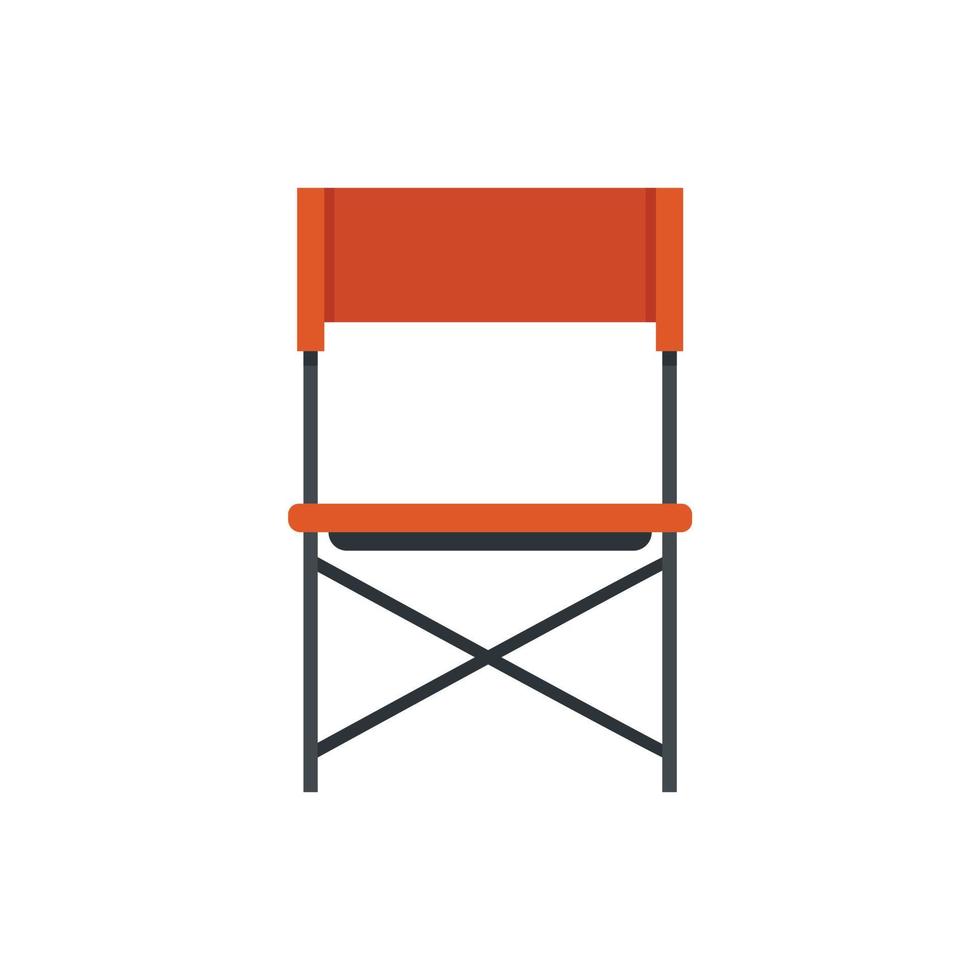 Folding garden chair icon flat isolated vector