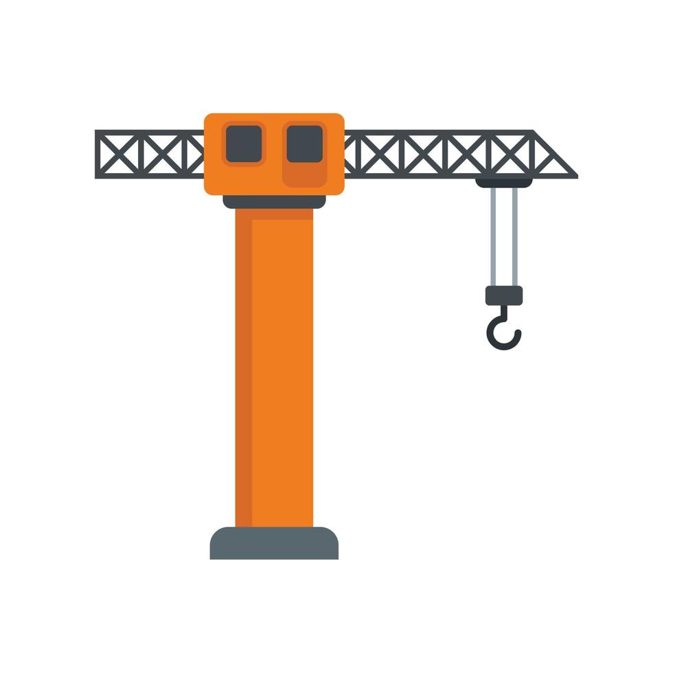 Industrial crane icon flat isolated vector