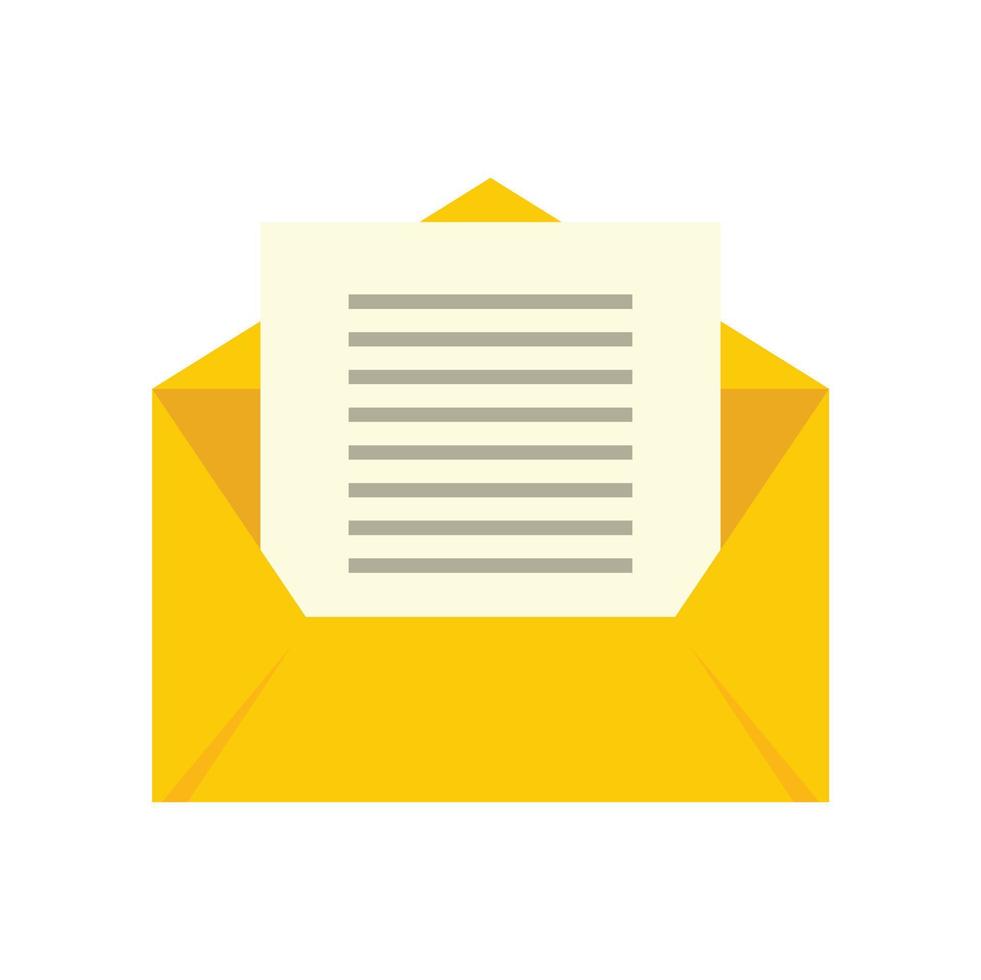 Linguist envelope icon flat isolated vector
