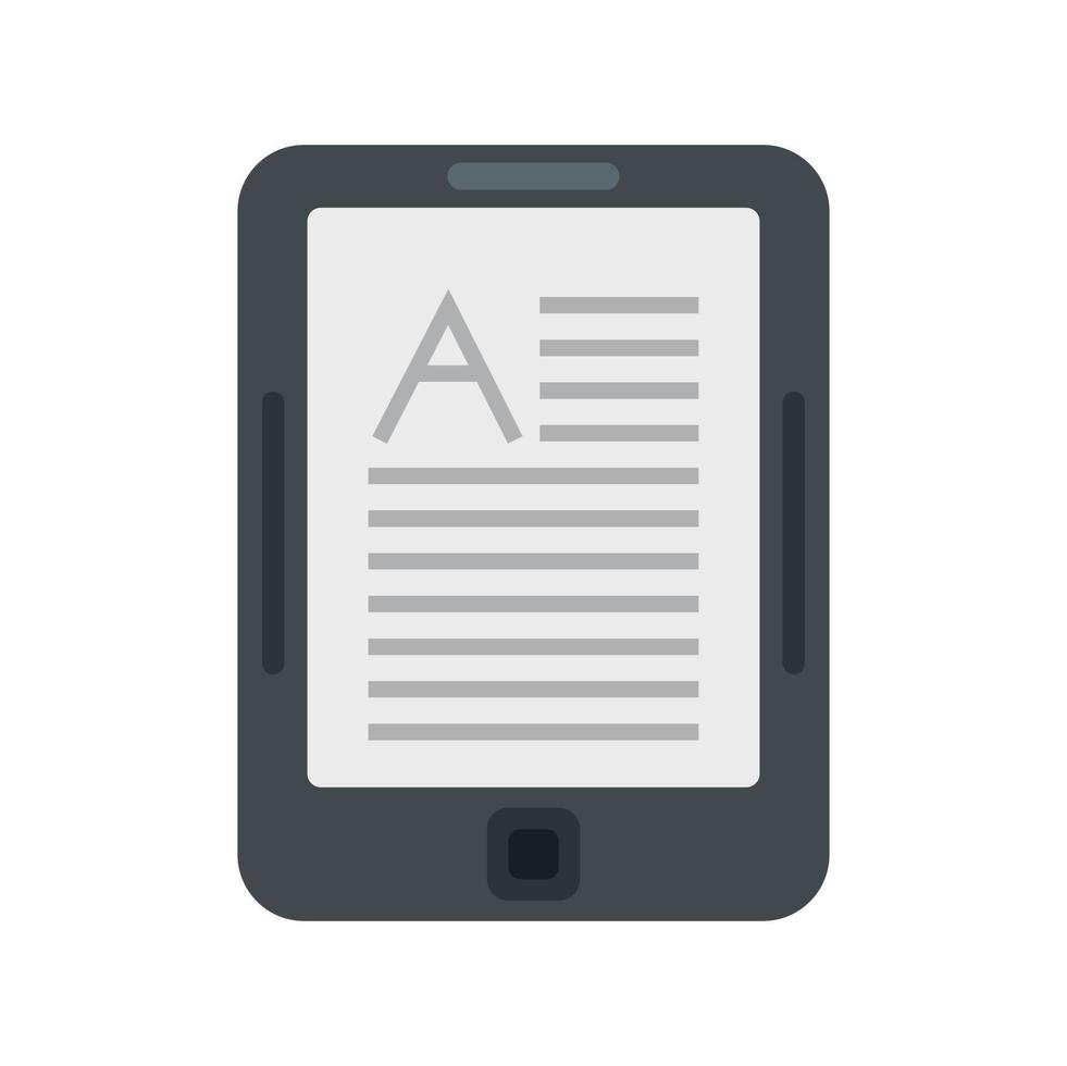 Linguist tablet icon flat isolated vector