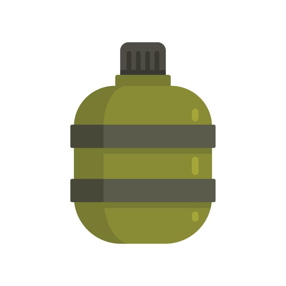 Safari hunting water flask icon flat isolated vector