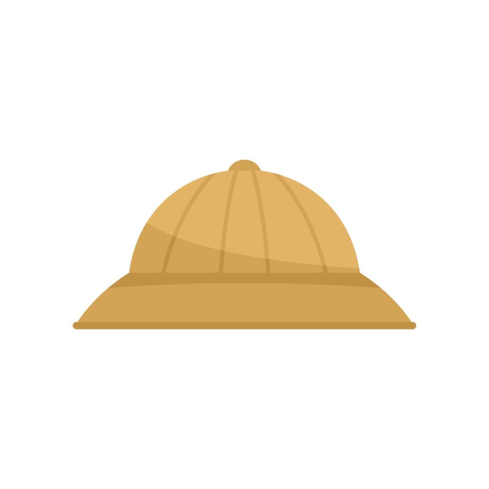 Safari hunting big hat icon flat isolated vector