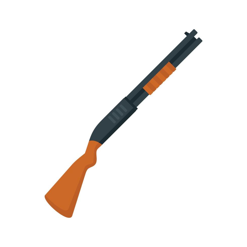 Hunter shotgun icon flat isolated vector