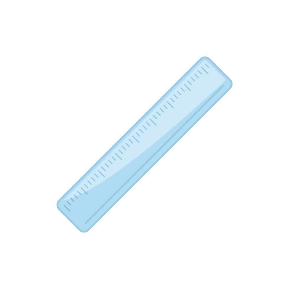 School ruler icon flat isolated vector