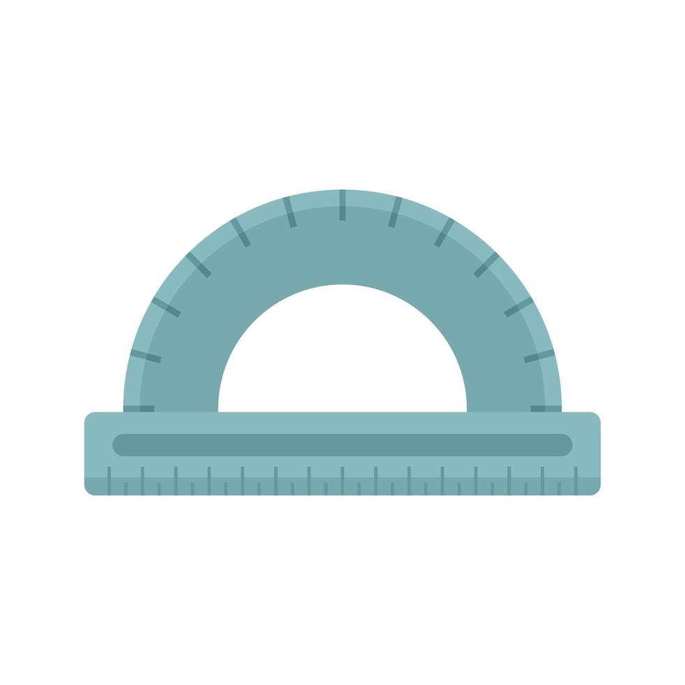 Protractor icon flat isolated vector