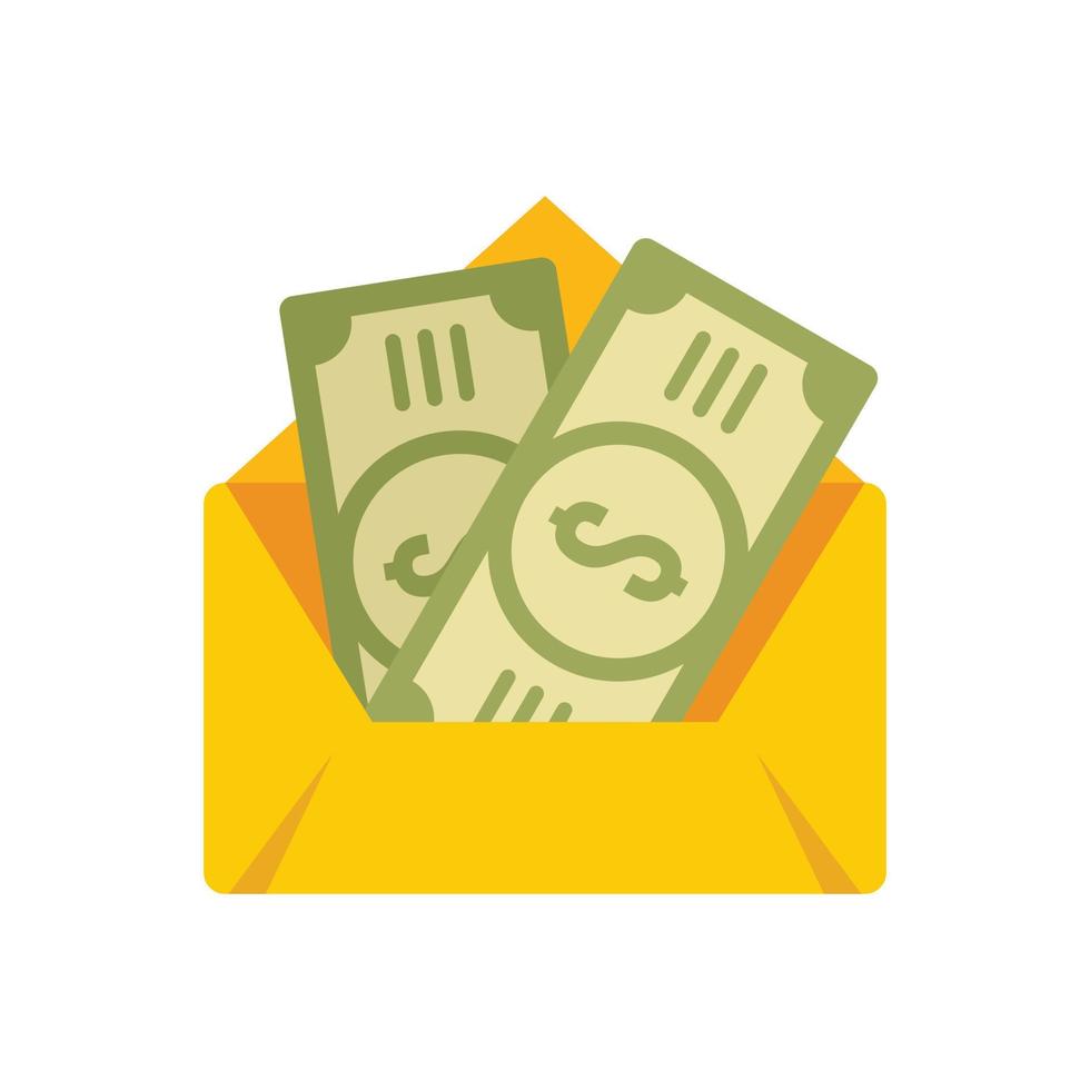 Envelope bribery money icon flat isolated vector