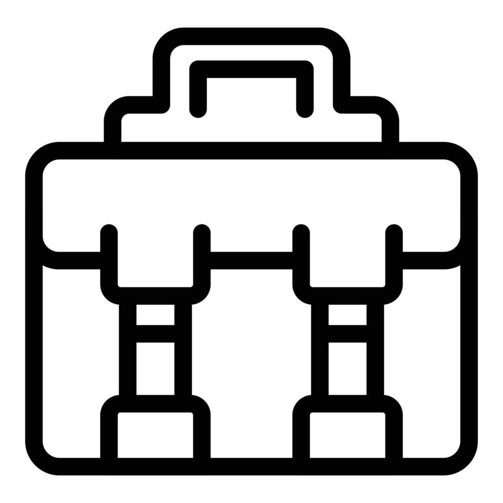 Tool bag icon outline vector. Toolkit case vector