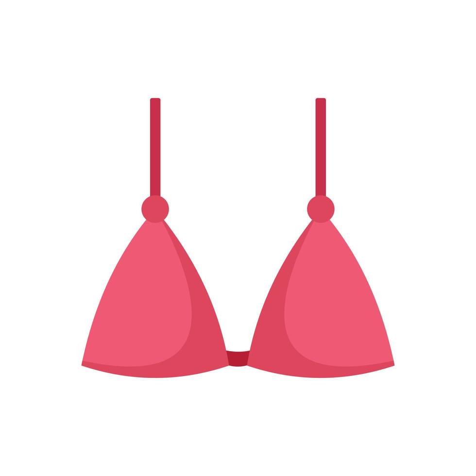 Woman bra icon flat isolated vector