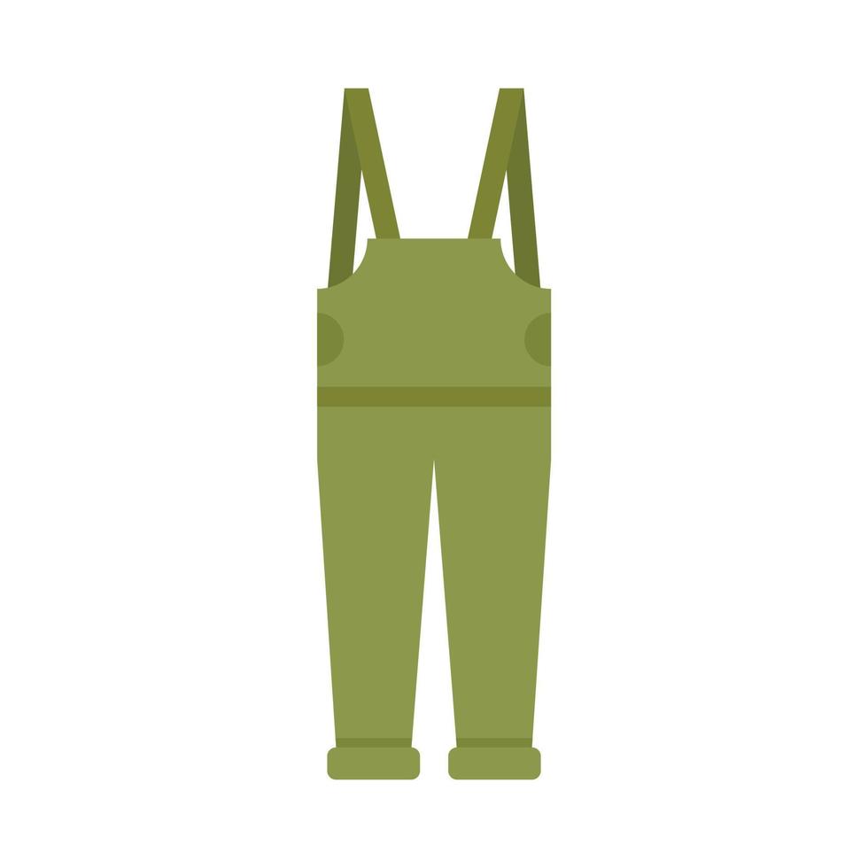 Fisherman rubber pants icon flat isolated vector