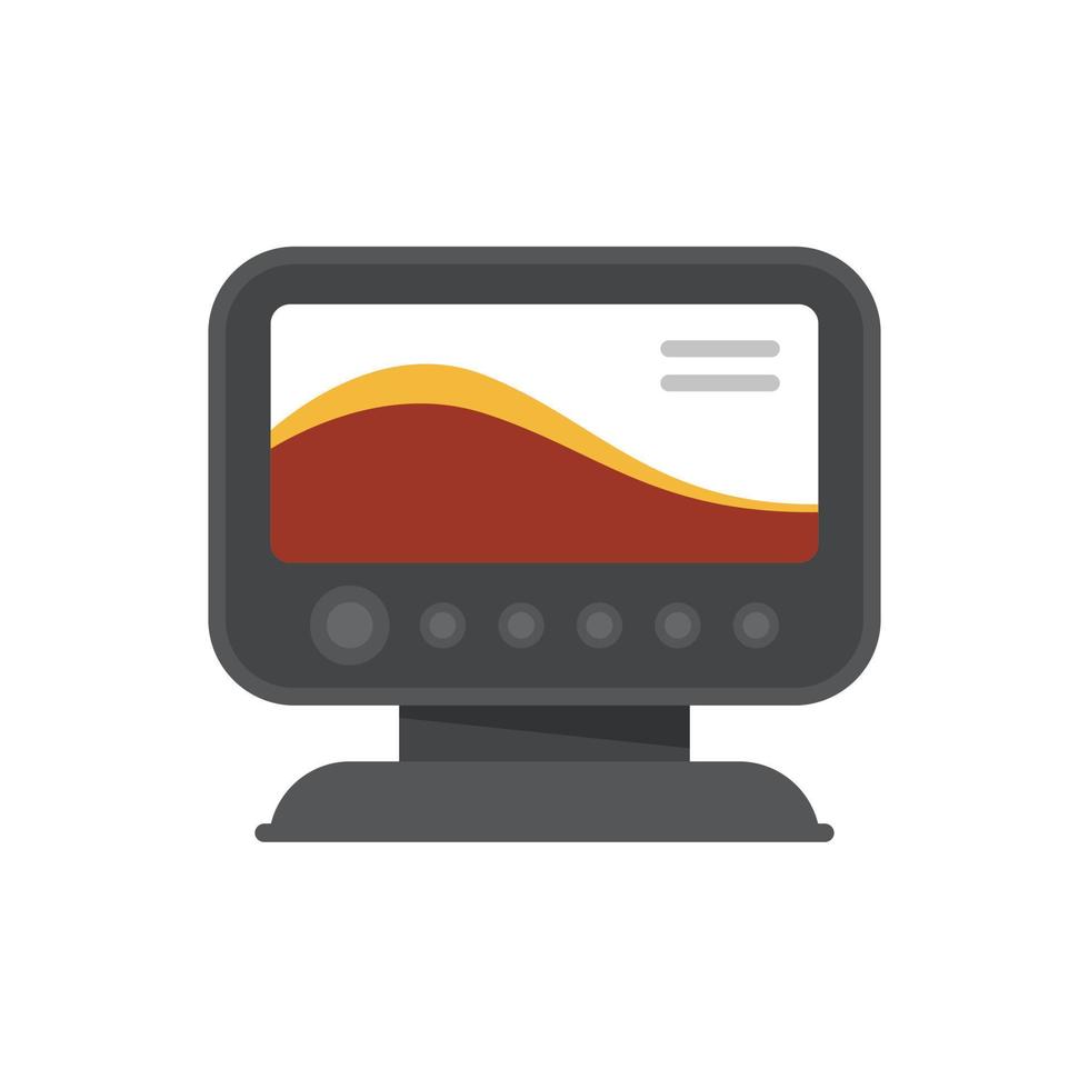 Diving echo sounder icon flat isolated vector