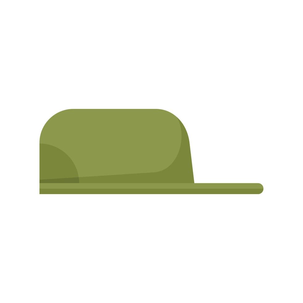 Fisherman baseball cap icon flat isolated vector