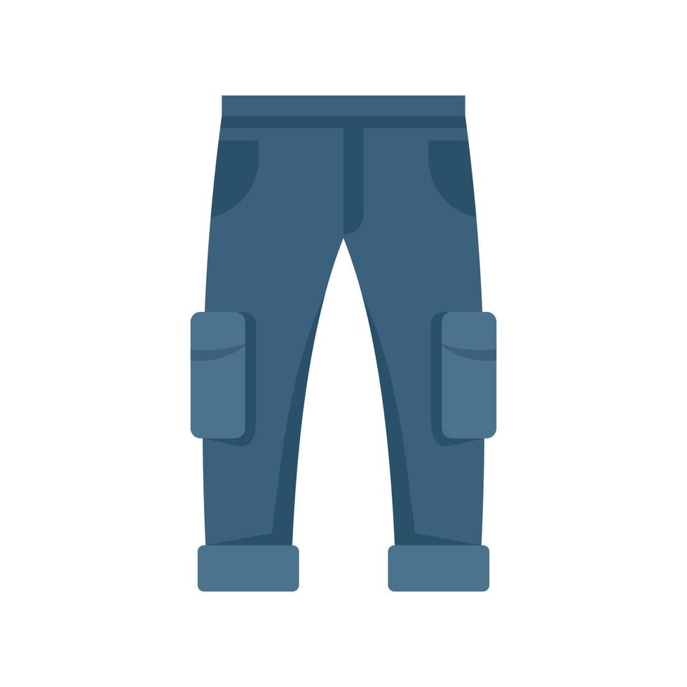 Fisherman jeans icon flat isolated vector