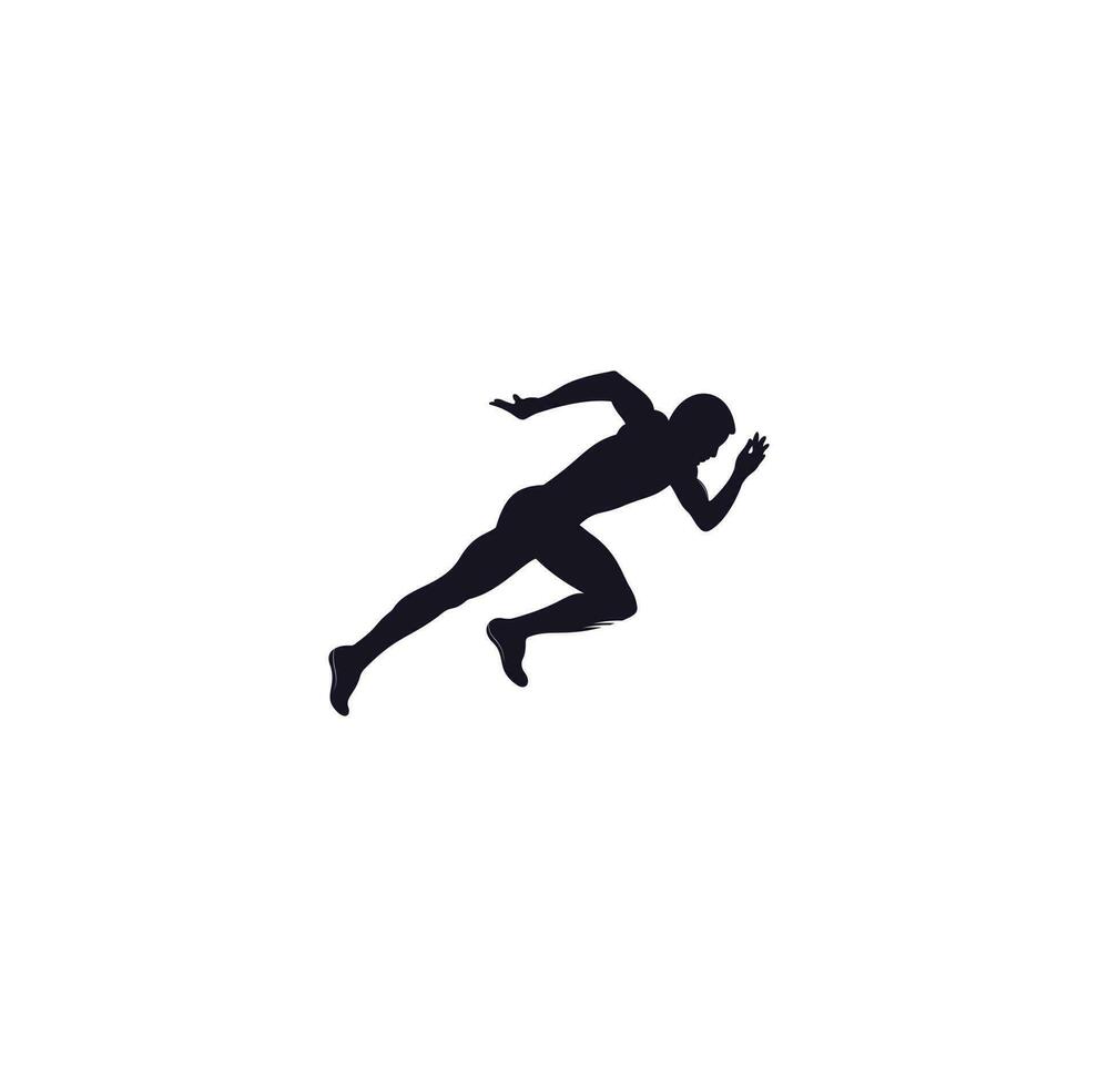 Running and Marathon Logo Vector Design. Running man vector symbol. Sport and competition concept.