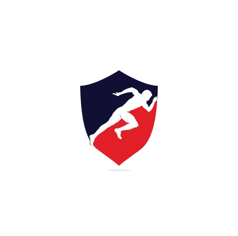 Running and Marathon Logo Vector Design. Running man vector symbol. Sport and competition concept.
