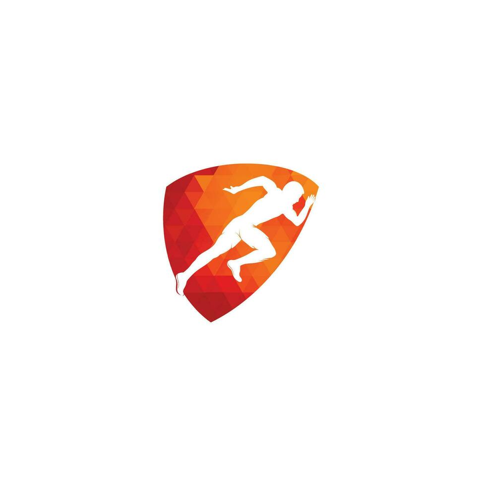 Running and Marathon Logo Vector Design. Running man vector symbol. Sport and competition concept.