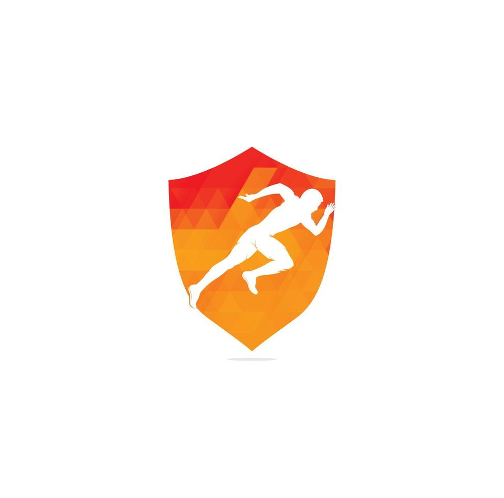 Running and Marathon Logo Vector Design. Running man vector symbol. Sport and competition concept.