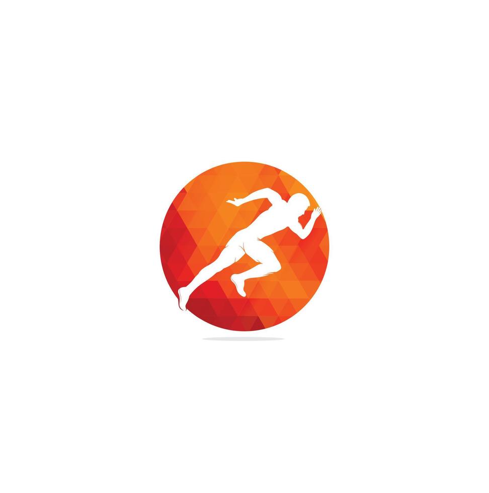 Running and Marathon Logo Vector Design. Running man vector symbol. Sport and competition concept.