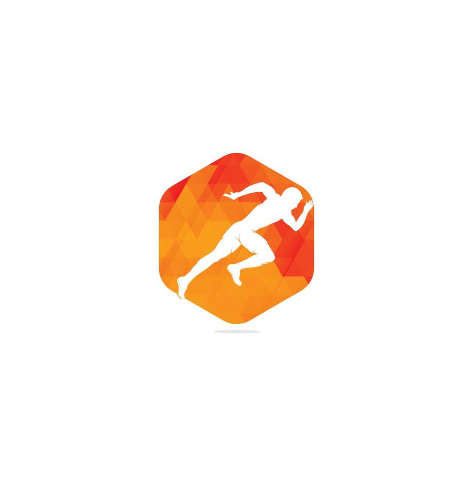 Running and Marathon Logo Vector Design. Running man vector symbol. Sport and competition concept.