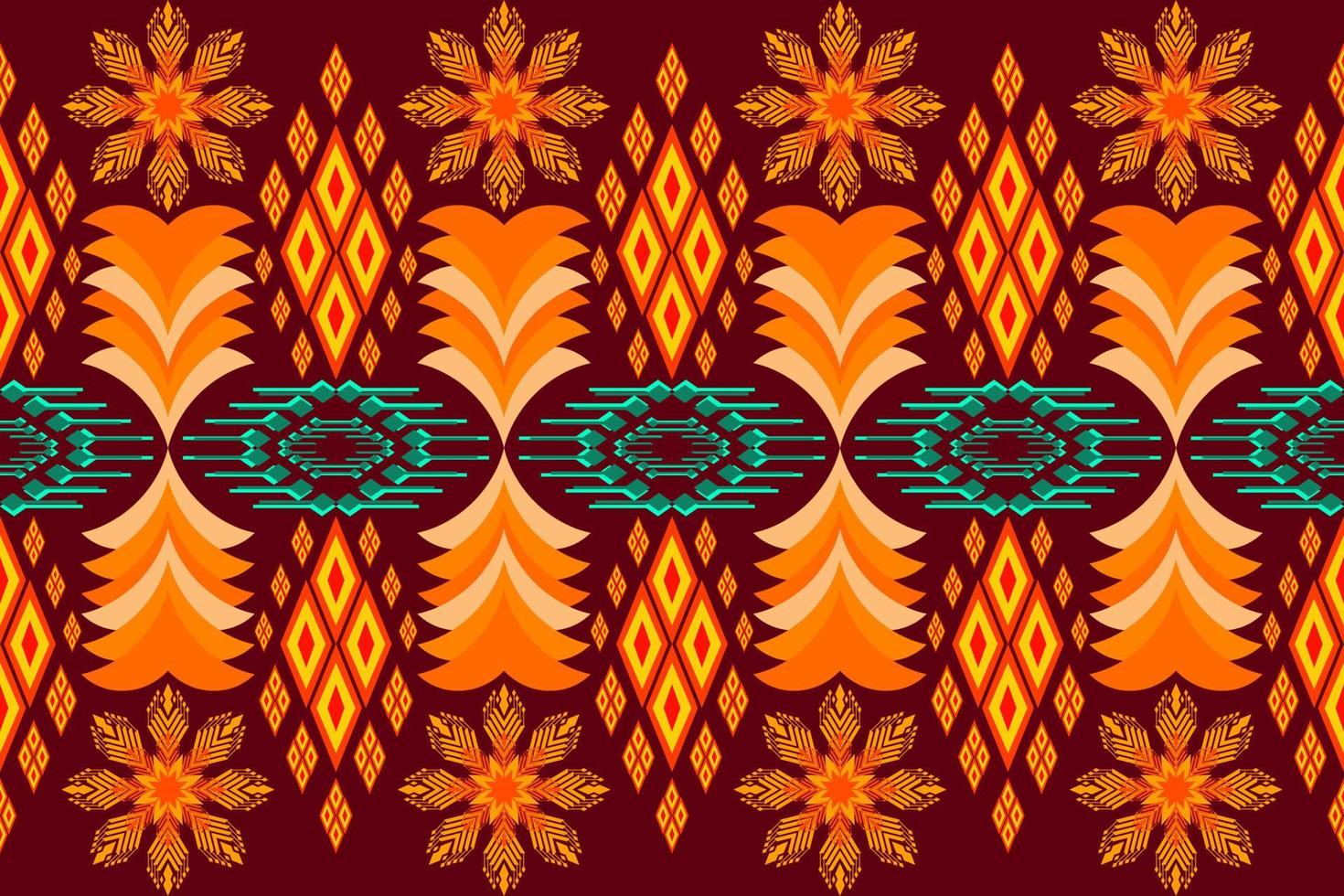 Geometric ethnic oriental traditional art pattern.Figure tribal embroidery style.Design for ethnic background,wallpaper,clothing,wrapping,fabric,element,sarong,vector illustration. vector
