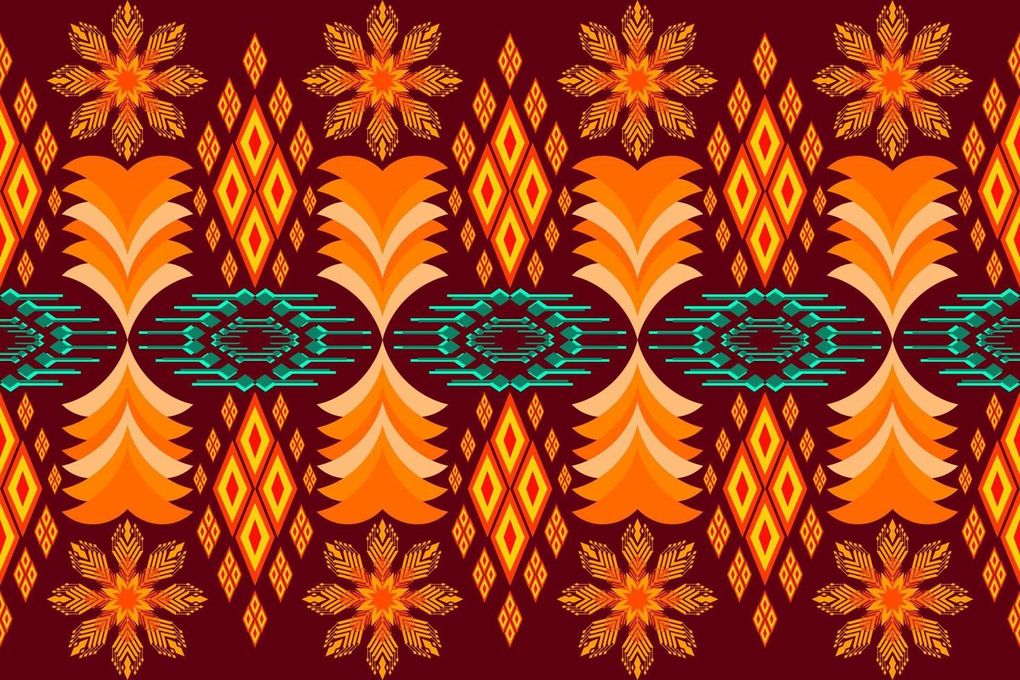 patrón de arte tradicional oriental étnico geométrico.figura estilo de bordado tribal.diseño para antecedentes étnicos, papel tapiz, ropa, envoltura, tela, elemento, sarong, ilustración vectorial. vector