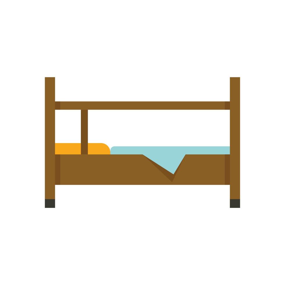 Measles bed icon flat isolated vector