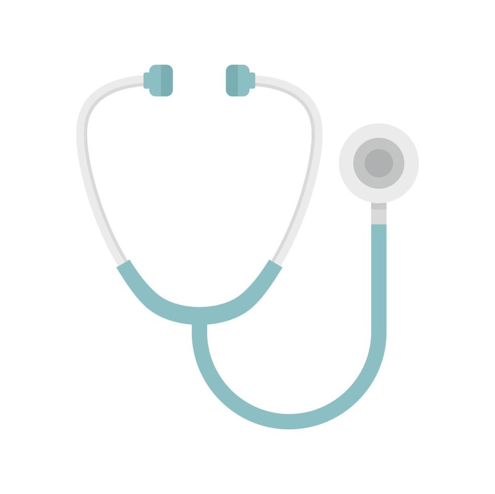 Stethoscope icon flat isolated vector