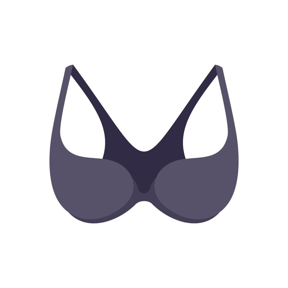 Underwear bra icon flat isolated vector