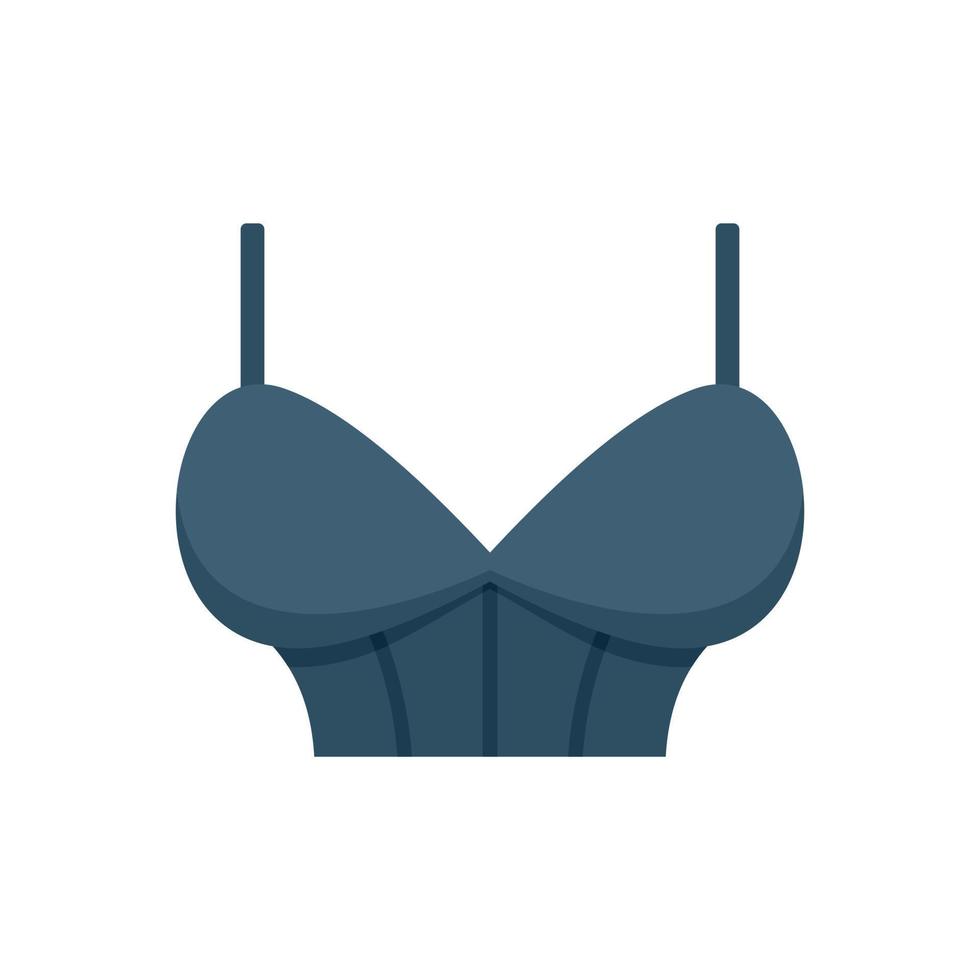 Lace bra icon flat isolated vector