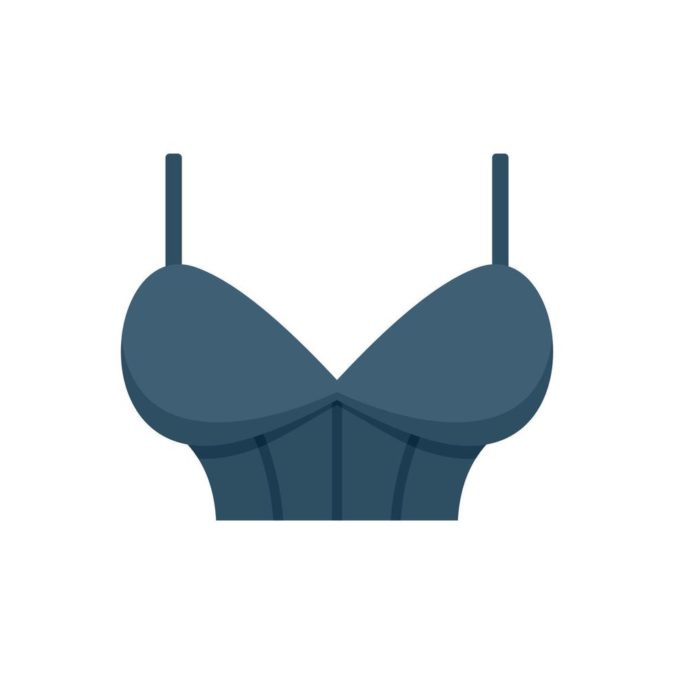 Lace bra icon flat isolated vector