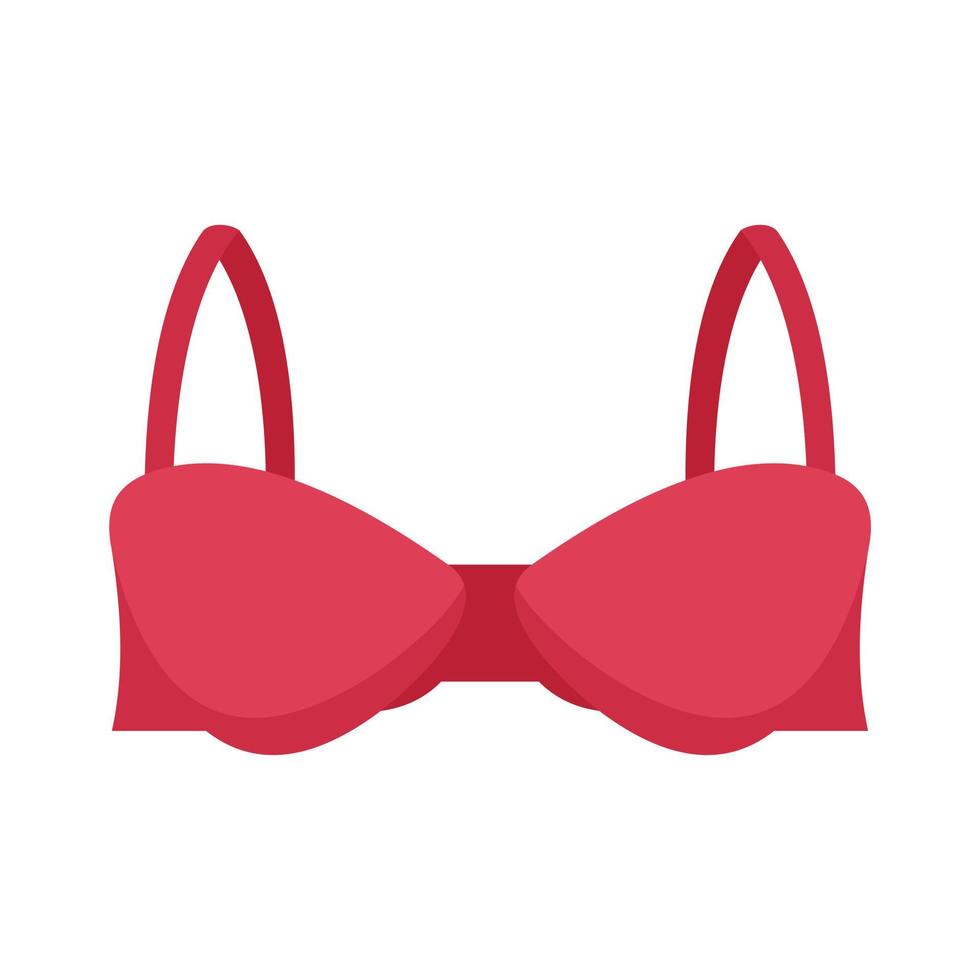 Strapless bra icon flat isolated vector