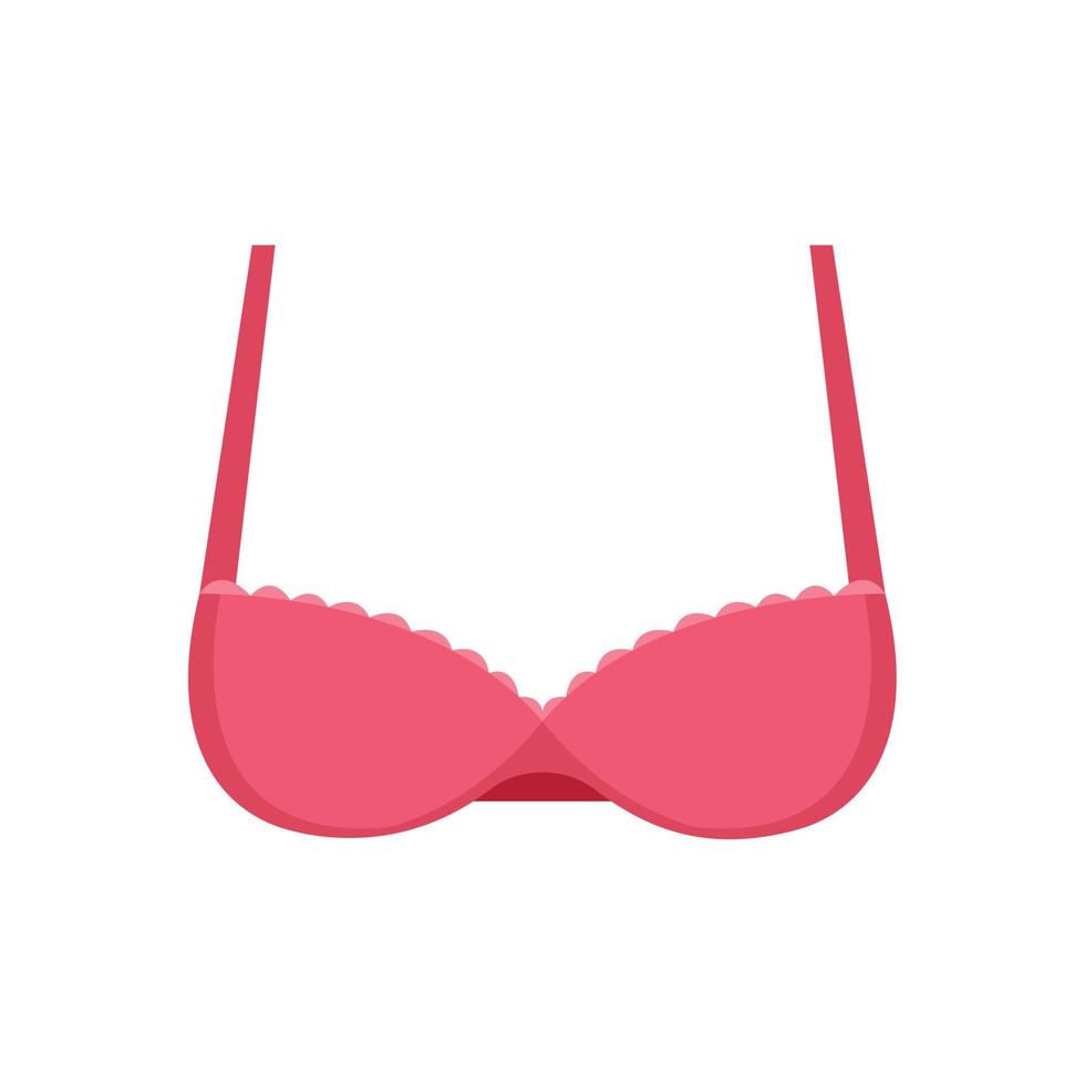 Lady bra icon flat isolated vector