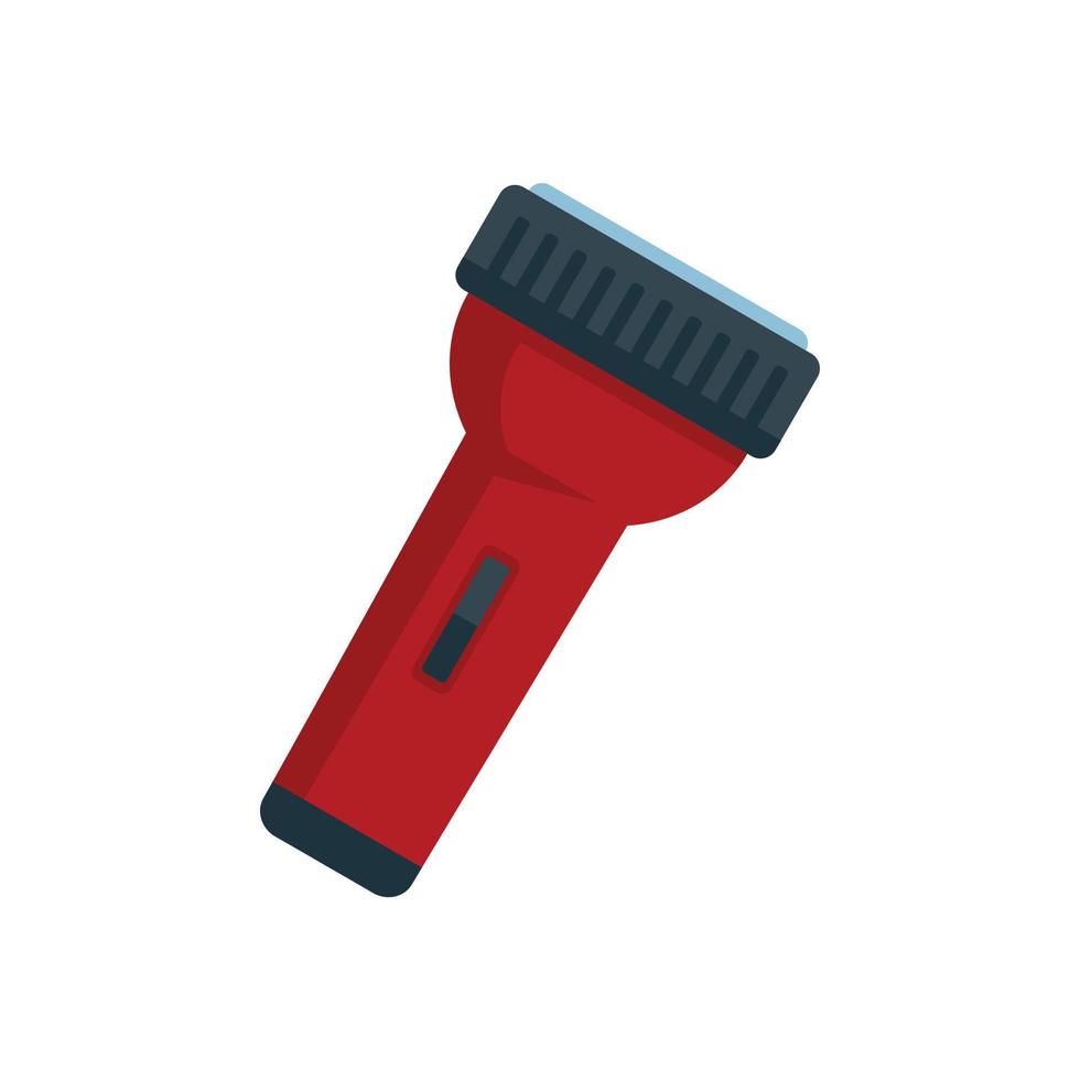 Safari hunting flashlight icon flat isolated vector