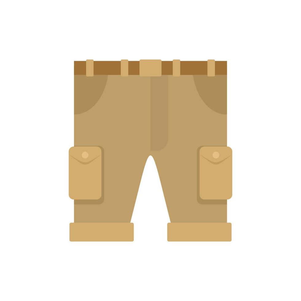 Safari hunting shorts icon flat isolated vector