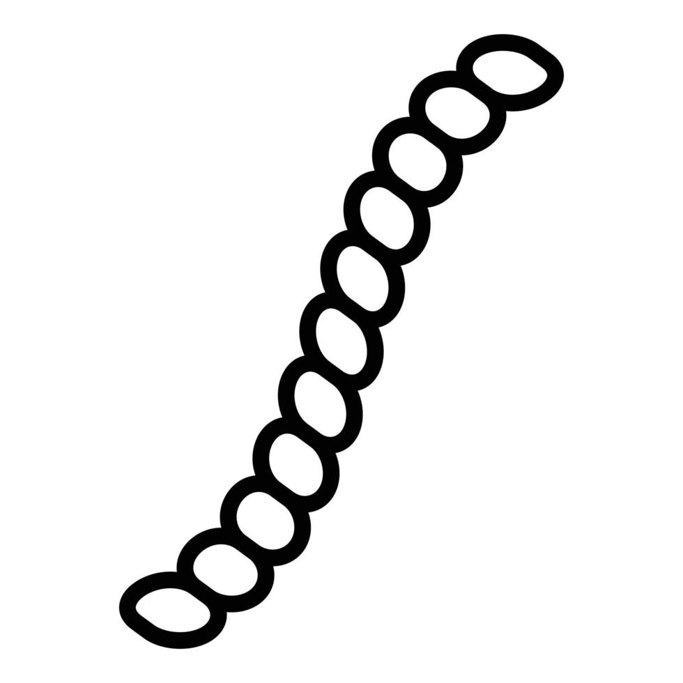 Long worm icon outline vector. Garden soil vector