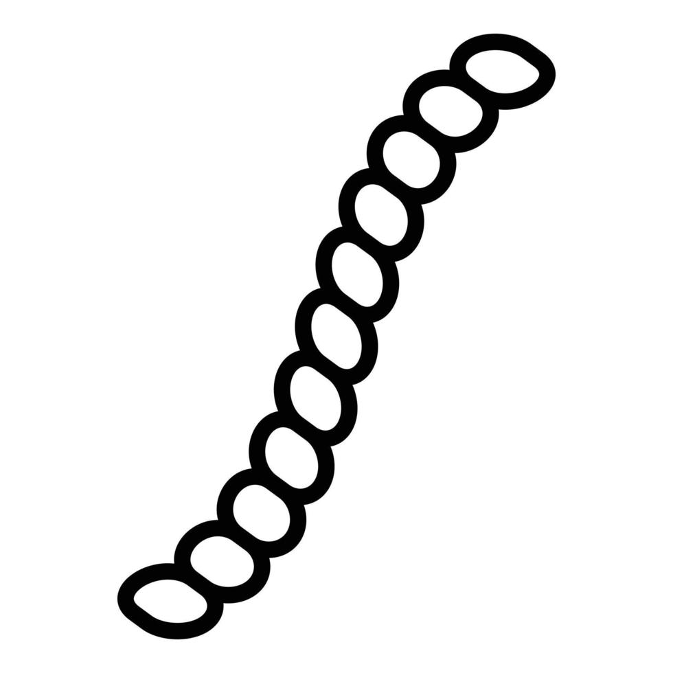 Long worm icon outline vector. Garden soil vector