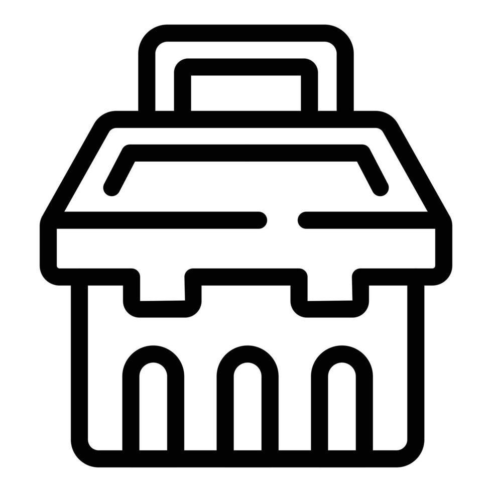 Service toolbox icon outline vector. Tool kit vector