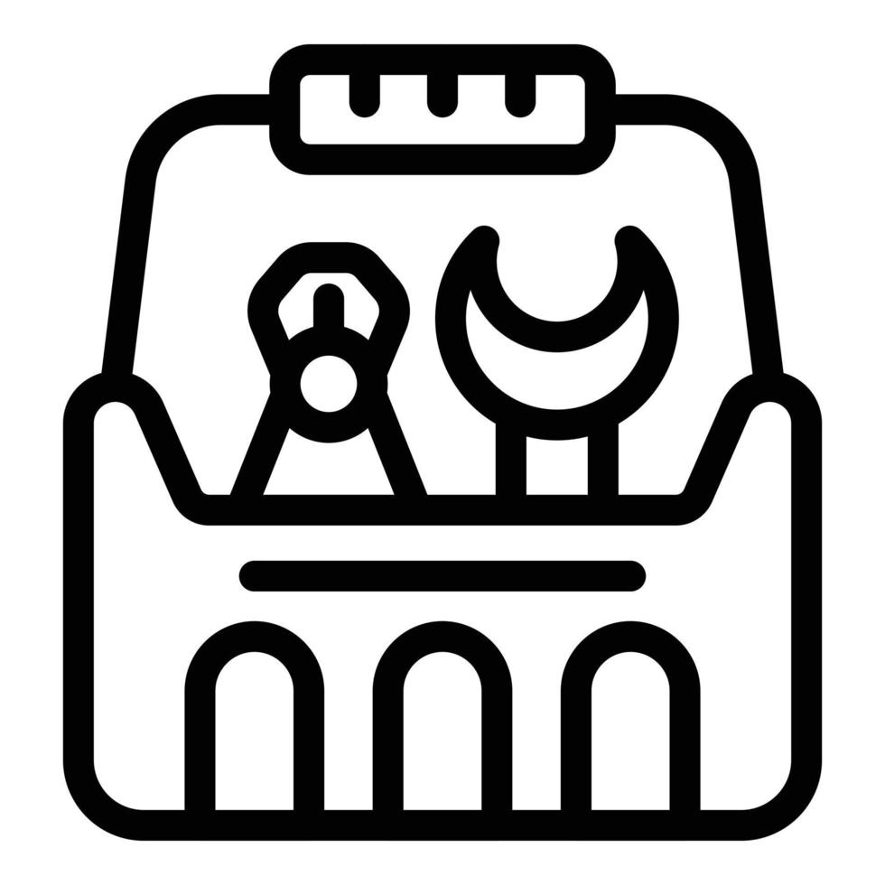 Tool kit icon outline vector. Toolbox case vector