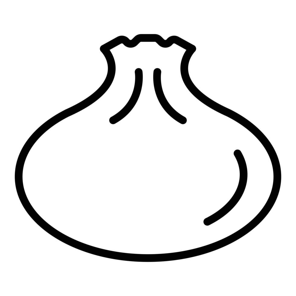 Dimsum baozi icon outline vector. Food bao vector