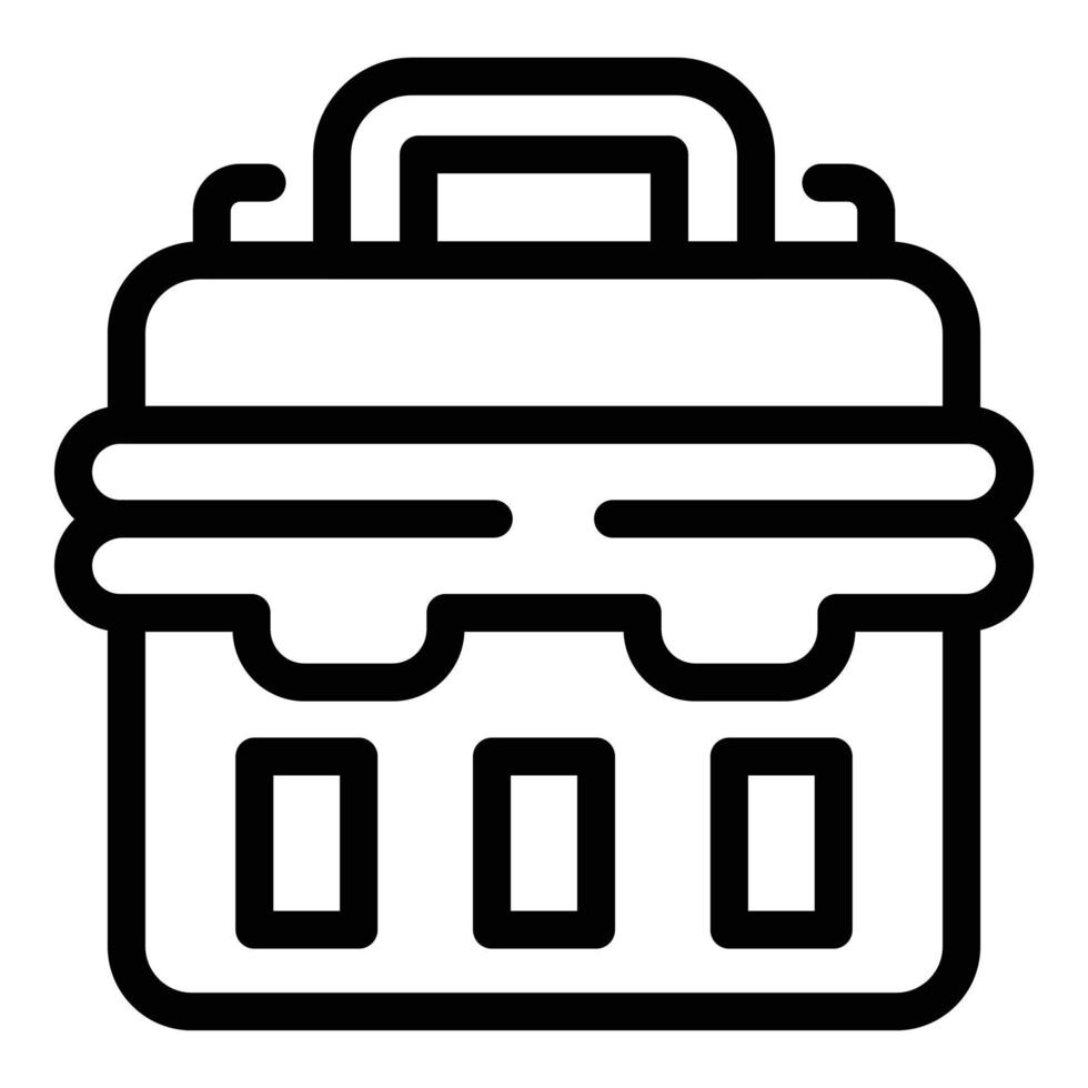 Toolbox icon outline vector. Tool box vector